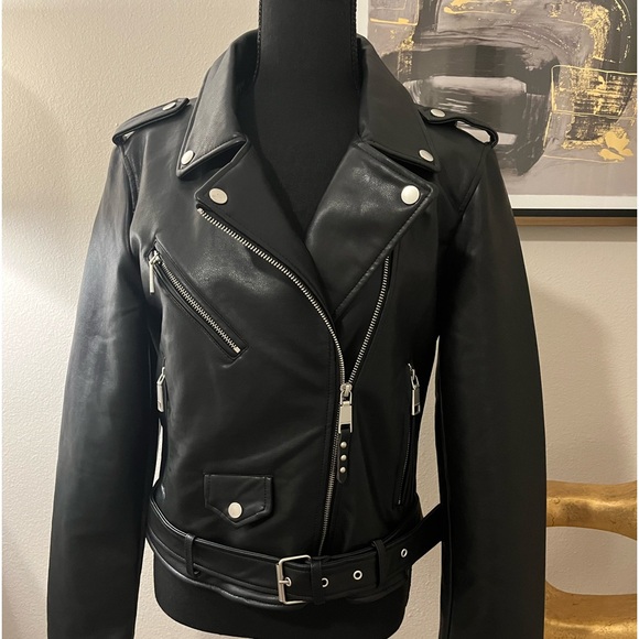 NWT Rebecca Minkoff Moto Jacket Black Medium - Picture 8 of 13